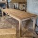 Solid oak farmhouse table "brut" 247x89, top "chocolate oak"