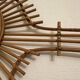 Vintage guitar-shaped rattan mirror