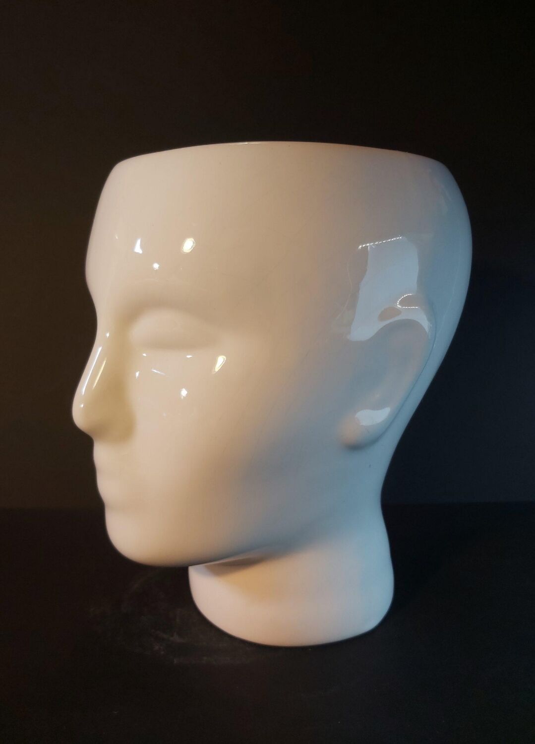 Vase cache-pot tête d'homme from the 70s