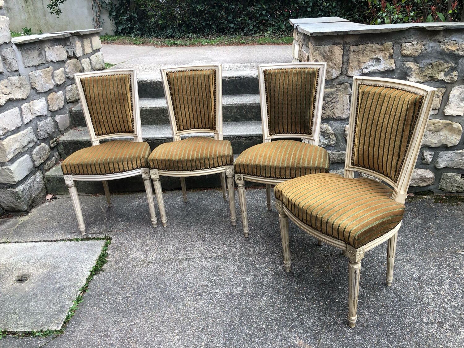 Four Louis XVI style chairs