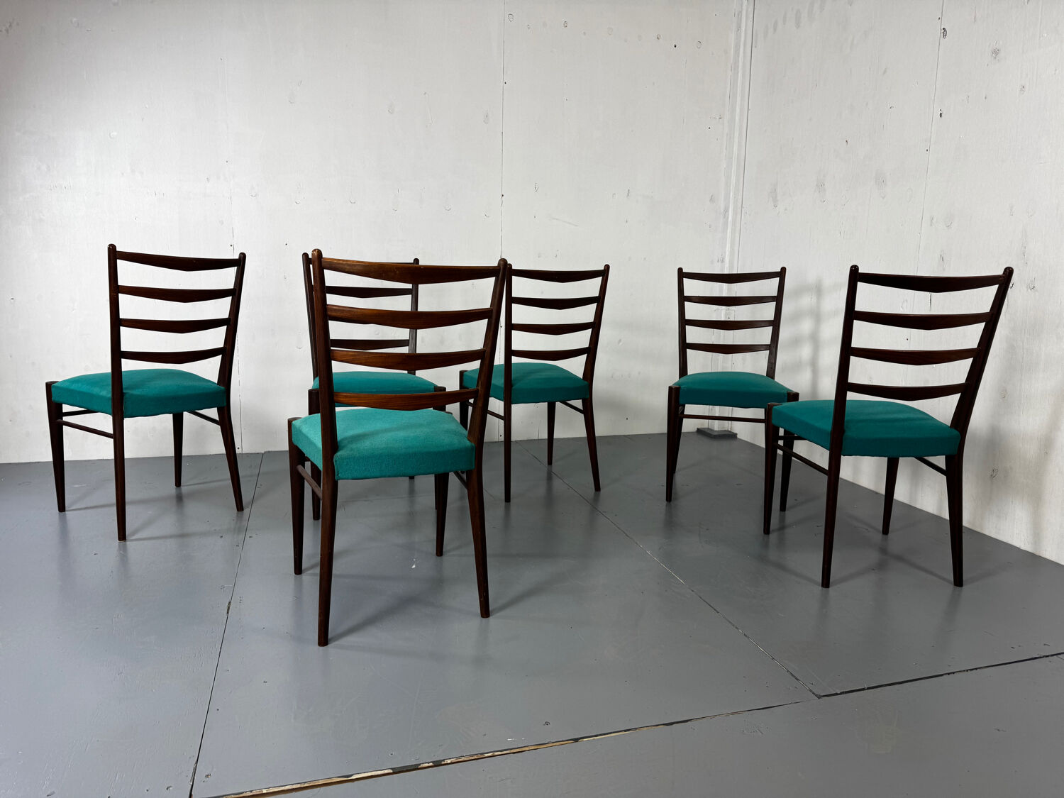 Mid-Century Modernist Danish Teak Dining Chairs 1950s, Set of 6