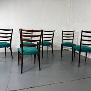 Mid-century modern Danish teak dining chairs from the 1950s, set of 6.