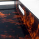 Plexiglas tortoiseshells platter in the style of Mercier, 70s
