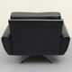Chaise en cuir pivotant des années 1960 en noir