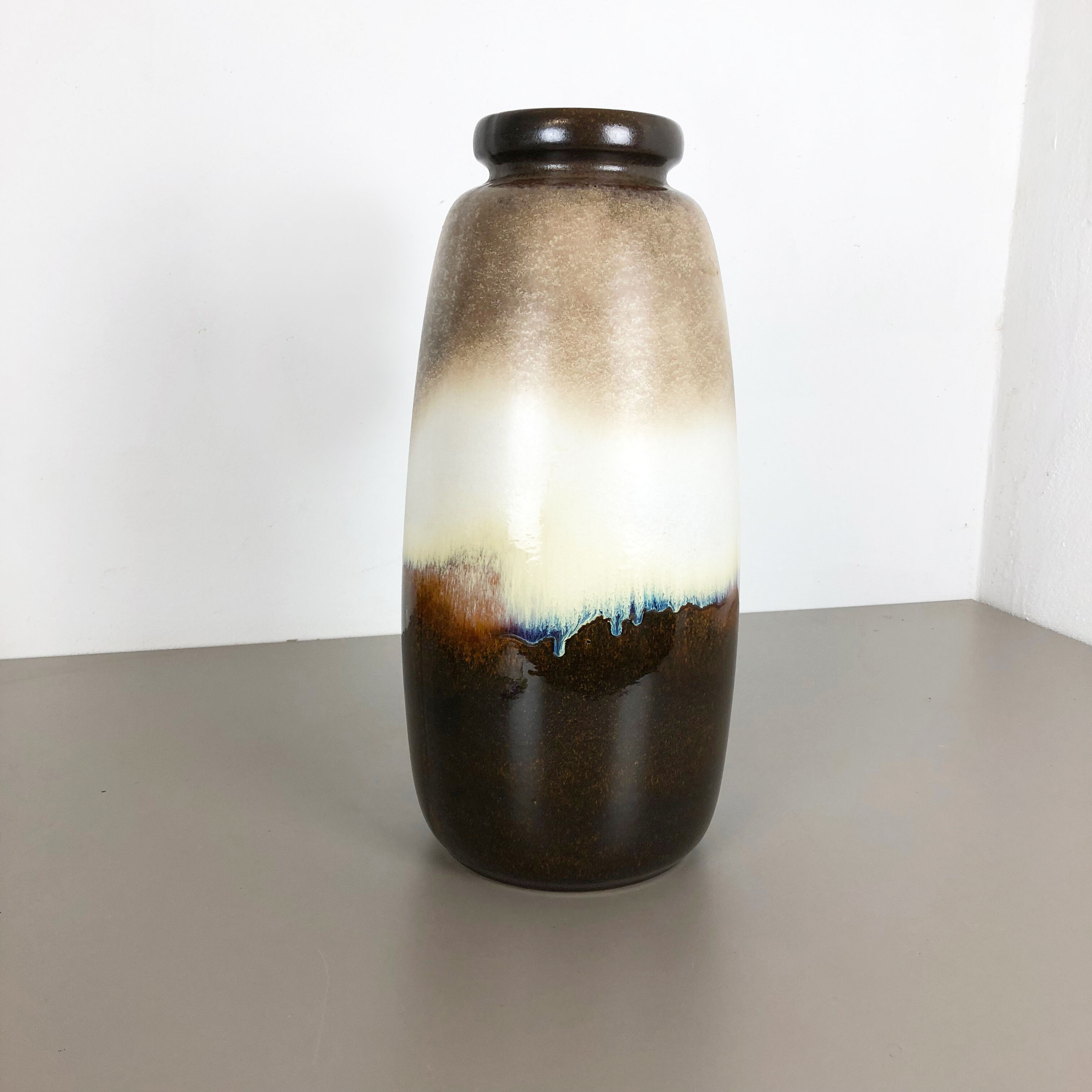 Pottery fat lava multi-color 284-47 floor vase made by Scheurich, 1970s