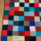 Plaid couverture Granny square au crochet en laine fait à la main