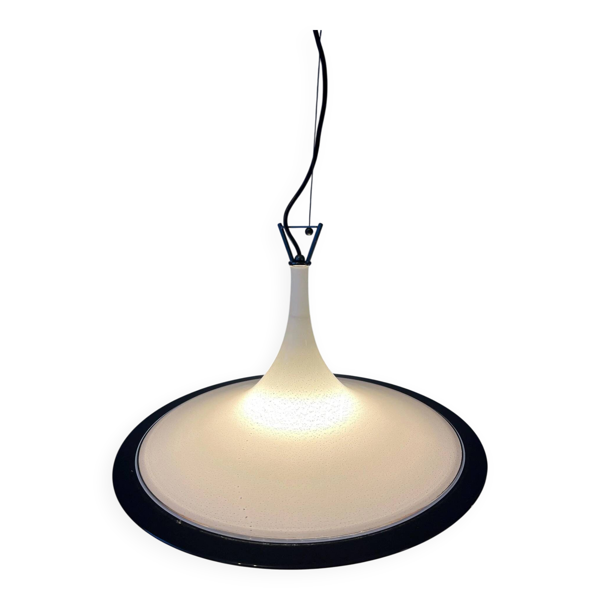 Vintage Murano glass witch hat pendant lamp
