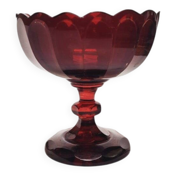 Biedermeier fruit bowl on stand, Austria, 1850s