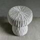 Rattan woven stool, champagne button shape