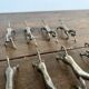 Set of 12 vintage horse galloping knife rests – Silver-plated metal