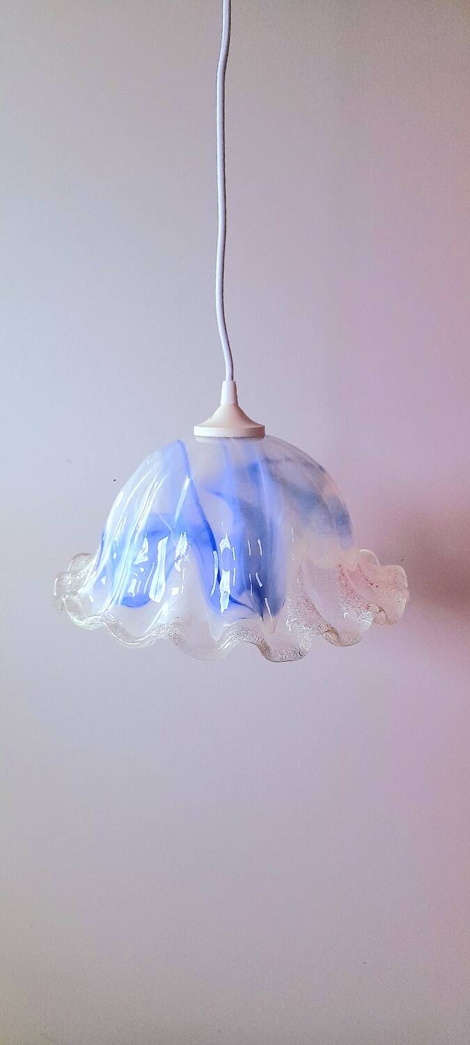 Murano blown glass jellyfish pendant light
