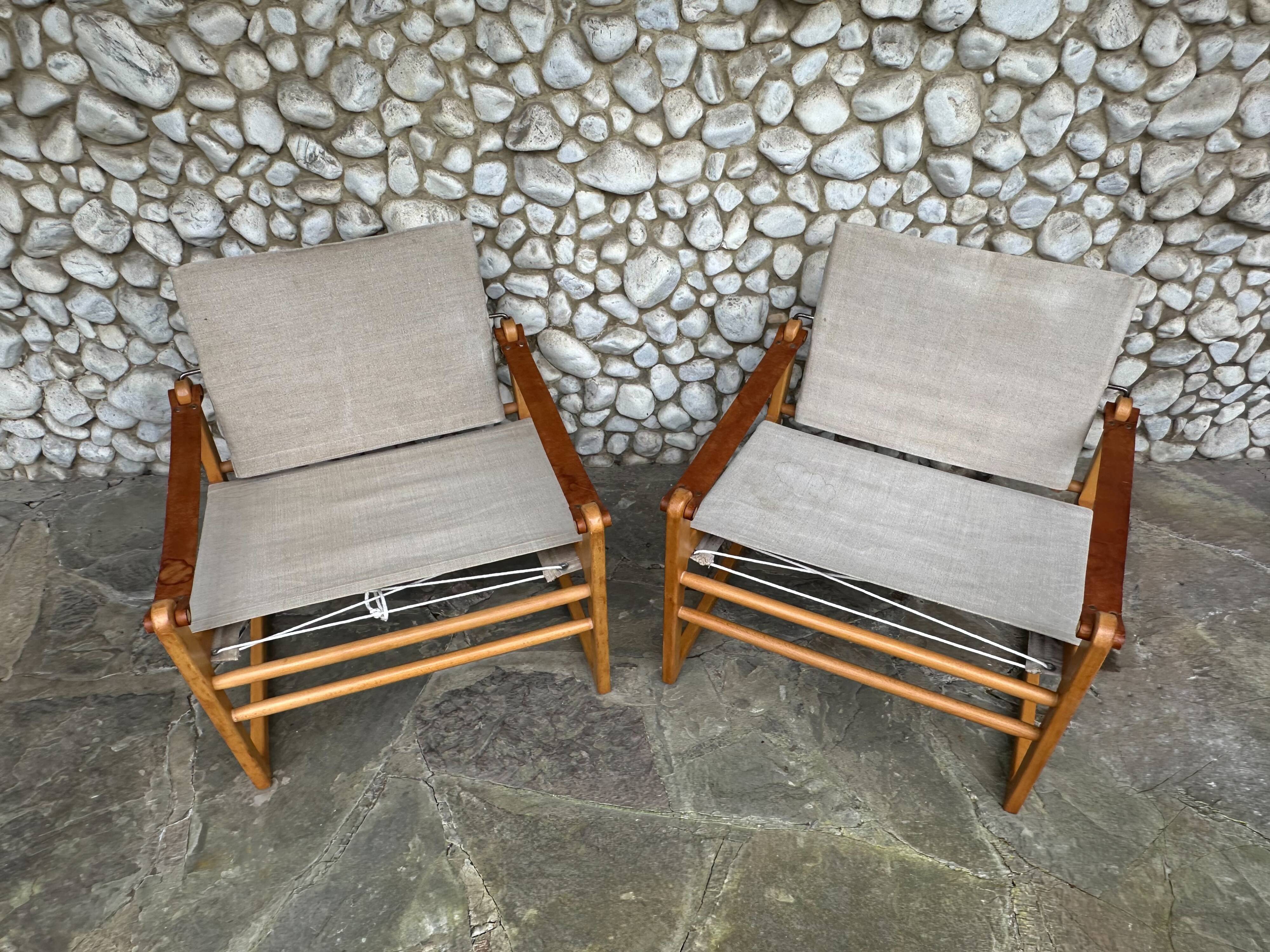 Pair of Safari Cikada armchairs by Bengt Ruda for IKEA, Sweden, 1970.