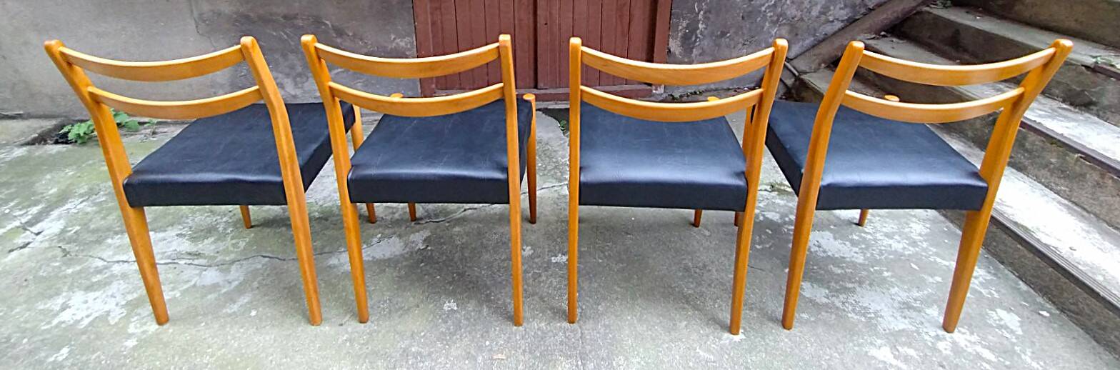 Set of 4 Scandinavian chairs from the 60s