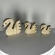 Swans Enzo Mari travertine for Fratelli Mannelli, Italy, 1970.