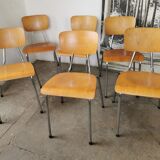 Set of 6 stackable chairs 1970
