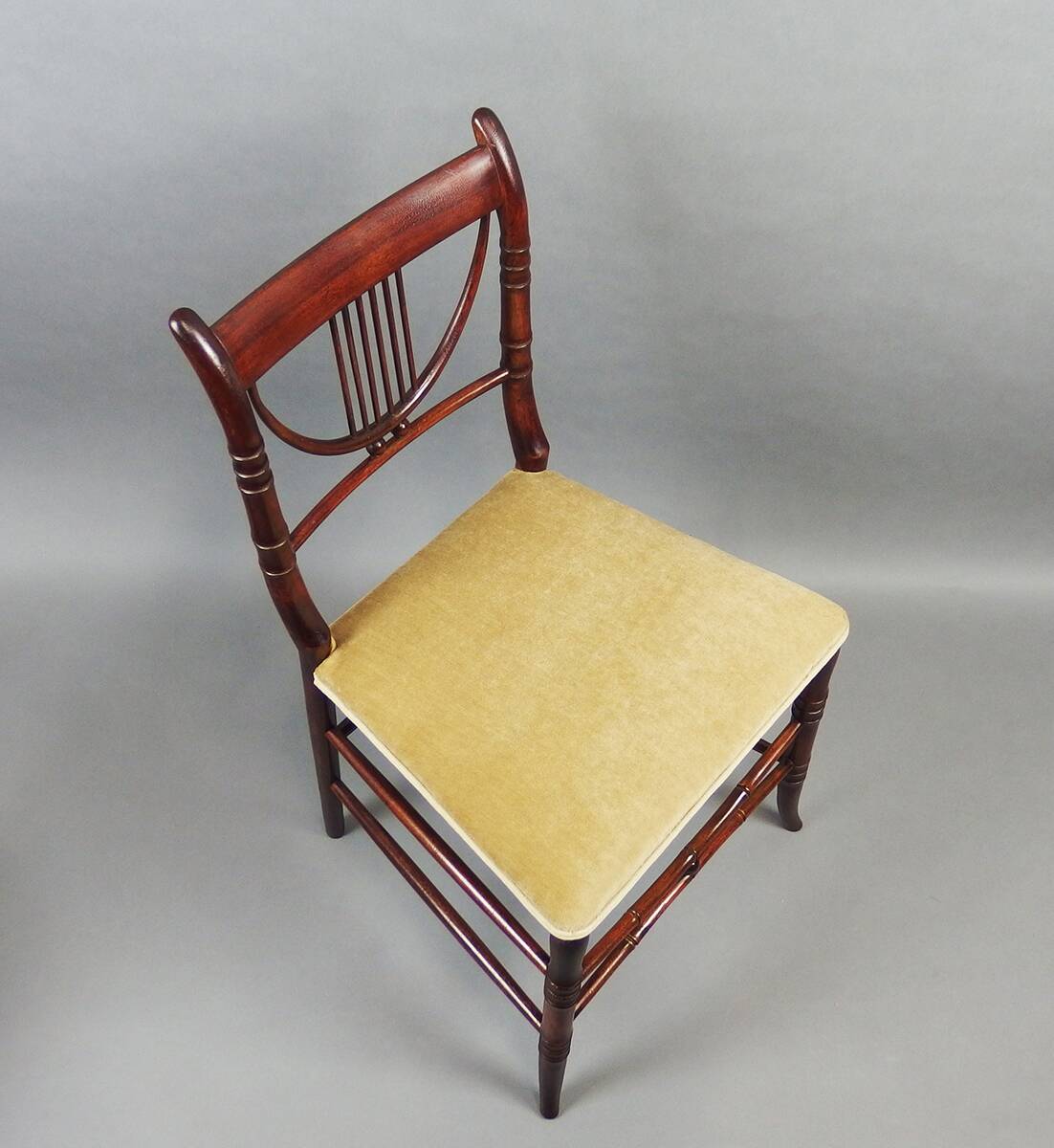 Set of six faux bamboo style chairs