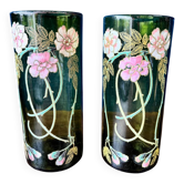 Paire de grands vases Legras époque Art Nouveau