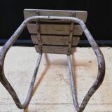 6 vintage garden chairs made of wood and metal