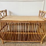Vintage Rattan Toy Box