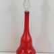 Grande bouteille design en verre rouge
