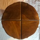 pedestal table, walnut side table