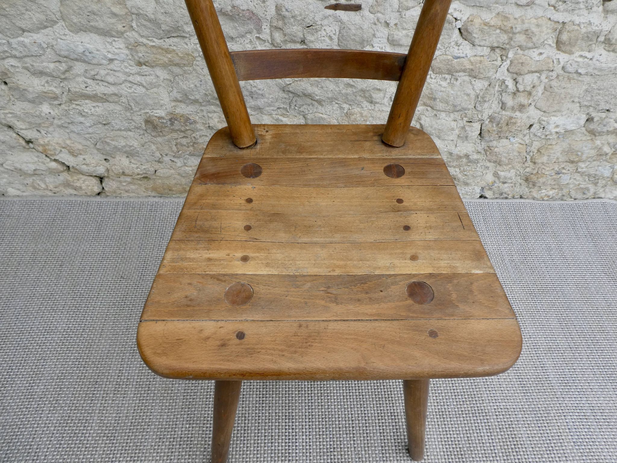 Adolf Schneck solid wood chair from 1947