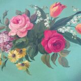 Napoleon III painted metal tray