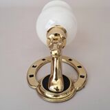 Gilded bronze wall lamp with iron and horse head 1950/1960.