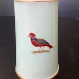 Paire De Vases Porcelaine De Paris XIXe Décor Fleurs