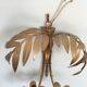 Applique "bambou" double feu métal laqué vieil or
