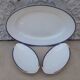 2 raviers and 1 dish old Limoges porcelain blue and gold fillets