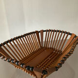 Duo of vintage wooden baskets