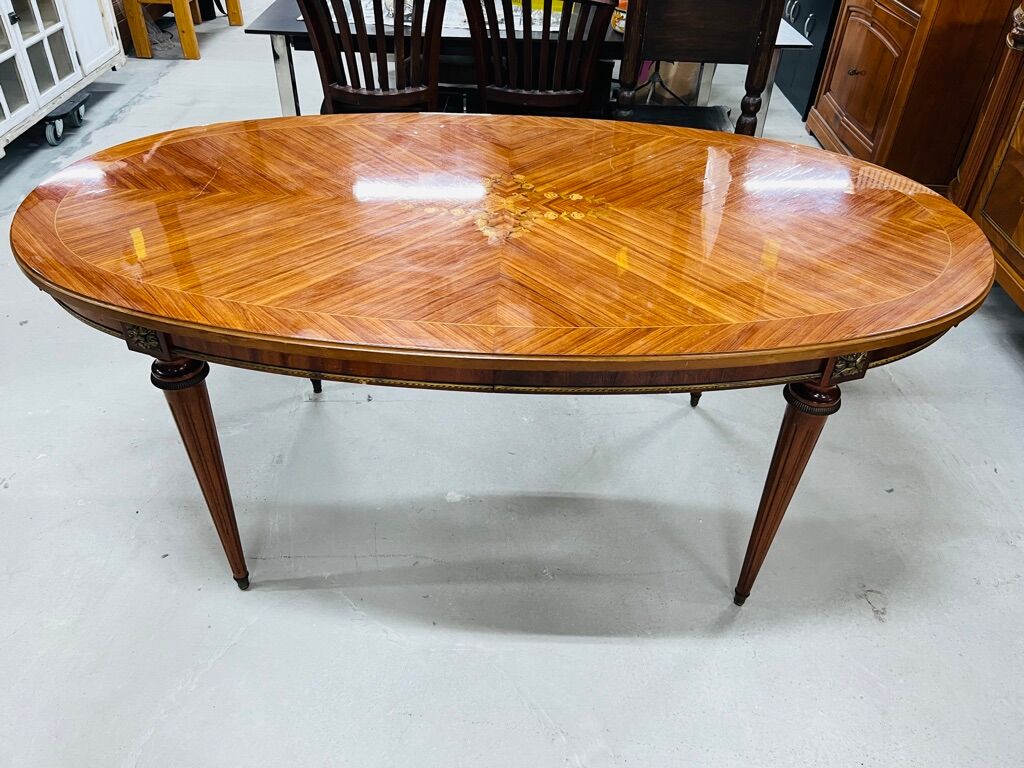 Inlaid rosewood dining table