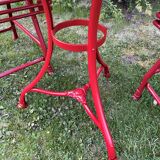 Salon de jardin - 2 chaises Arras US, 1 guéridon Arras - Rouge vif