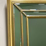 Large Deknudt gilt and bevelled mirror, Belgium, 1980s