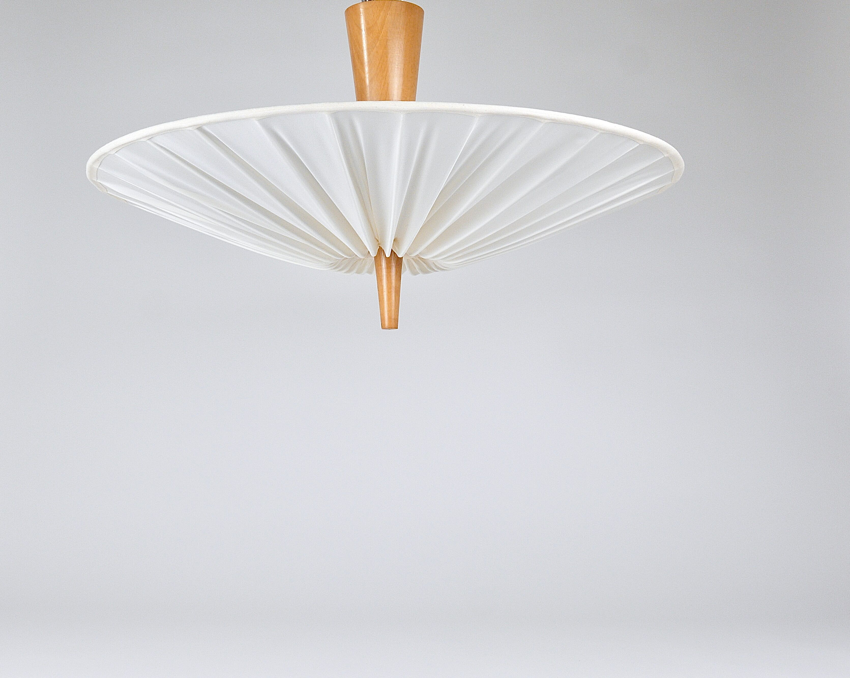 J.T. Kalmar Vienna „Dorn“ Midcentury Ceiling Lamp Flush Mount Uplight, 1950