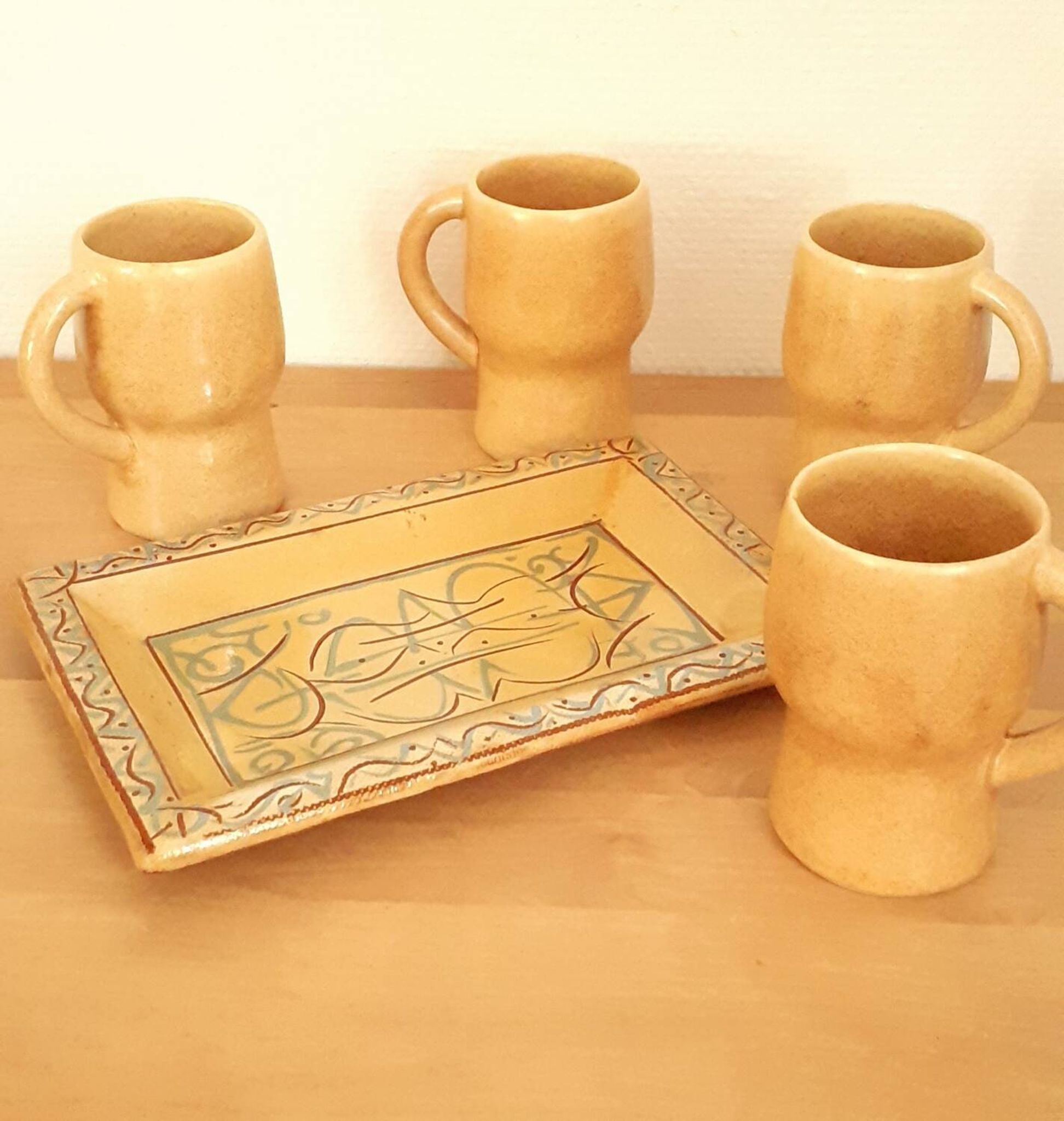 Mugs by C.Paci Vallauris, 1950s-60s