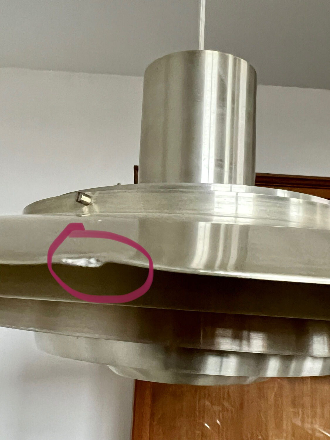 Old Scandinavian design suspension lamp Preben Fabricius and Jørgen Kastholm for Nordisk Solar vintage