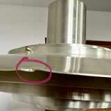 Old Scandinavian design suspension lamp Preben Fabricius and Jørgen Kastholm for Nordisk Solar vintage