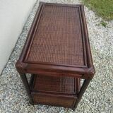 Vintage rattan storage unit