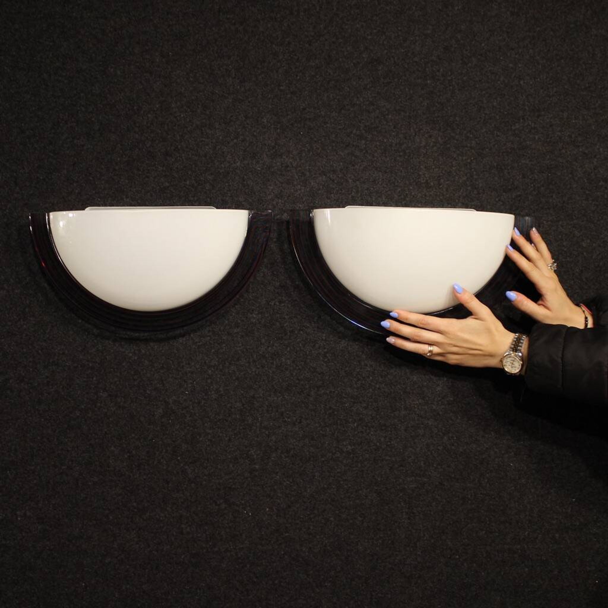 Pair of Italian wall lamps from the 1970s