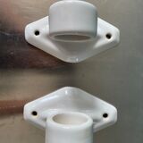 White porcelain towel rack, early twentieth century