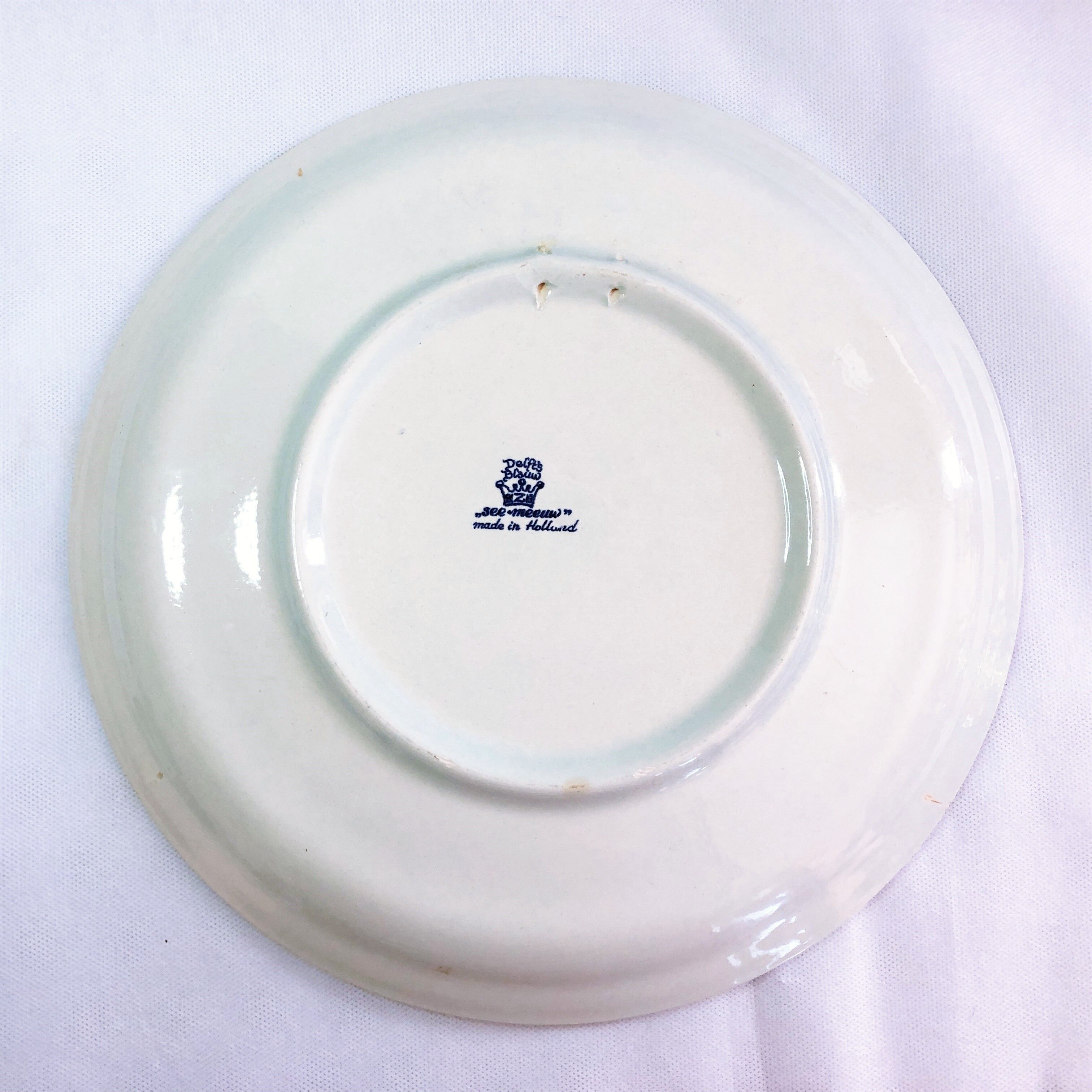 Dish faîence Delfts Holland blue shade Weisenbruch 33,5 cm