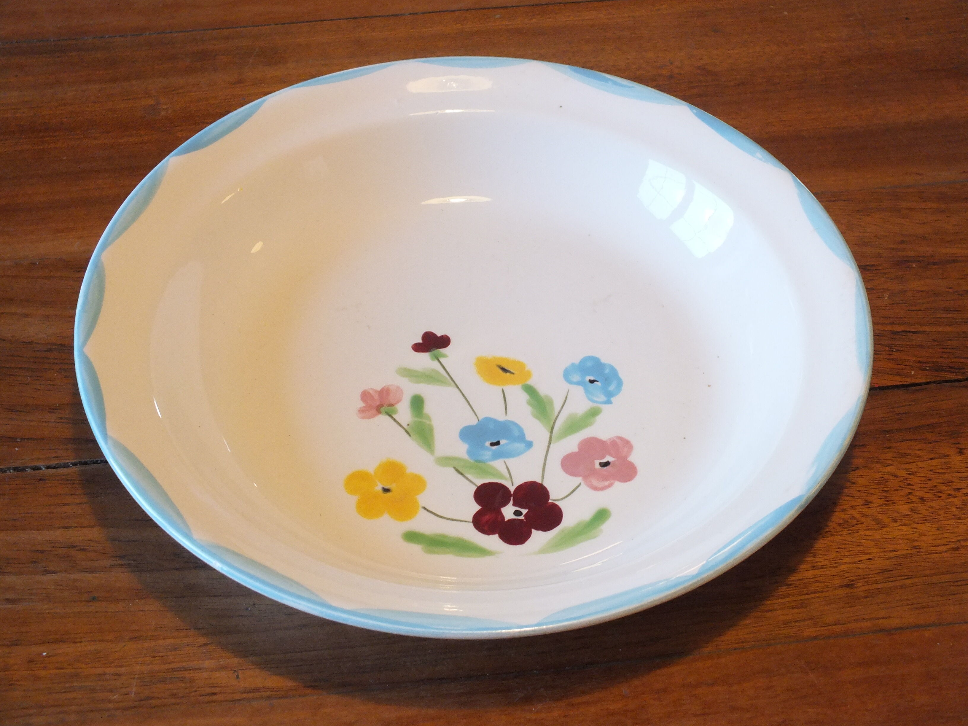 Hollow dish 50s Salins model Jocelyne - flowers