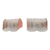 Pair of Barovier & Toso Murano Glass Wall Lights with Copper Details, Italy