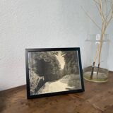 Old photograph snowy landscape