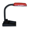 Red and black desk lamp with vacuum pocket and briefcase
