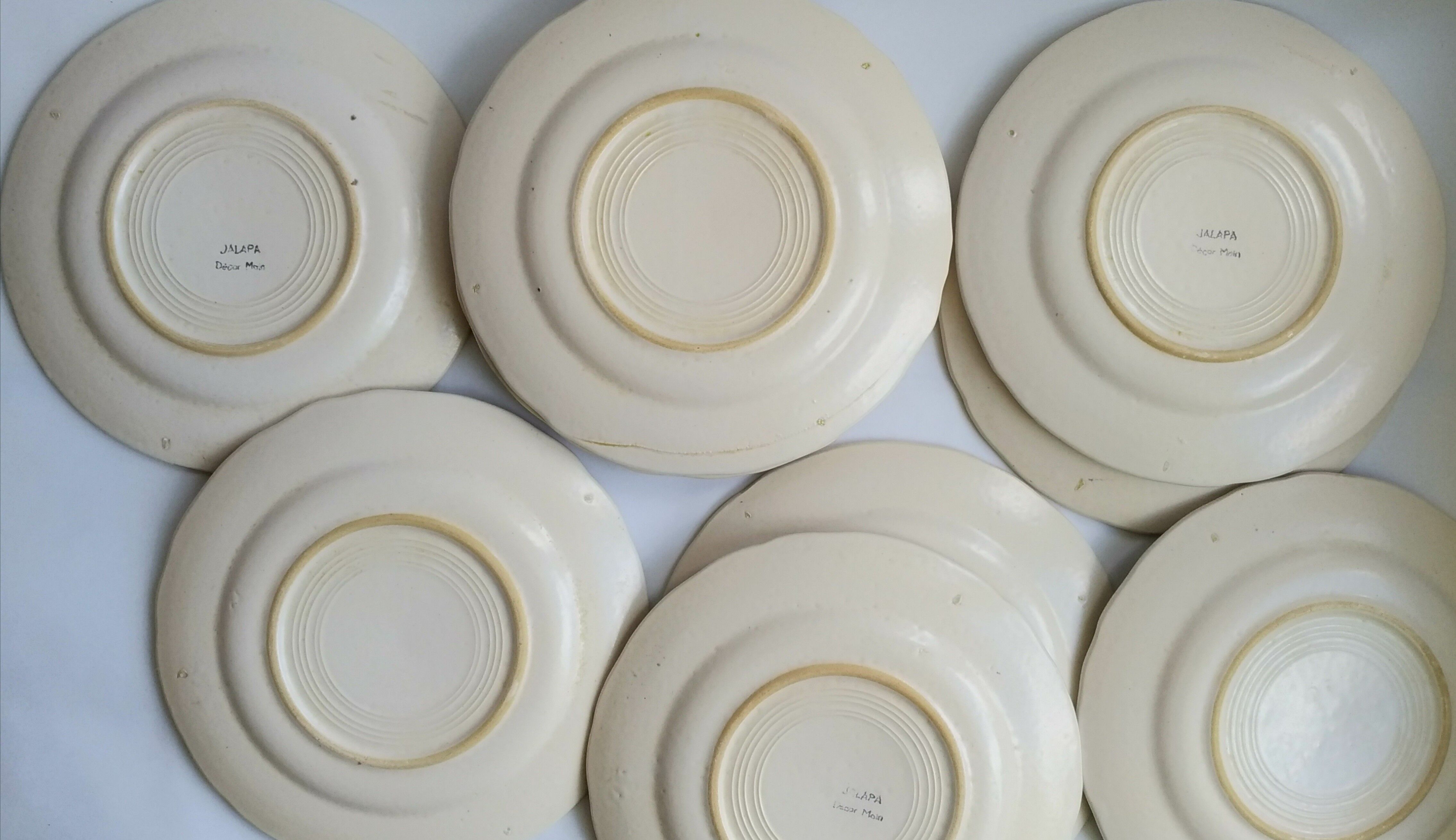 10 plates 1970 Japala Faïence de Pornic