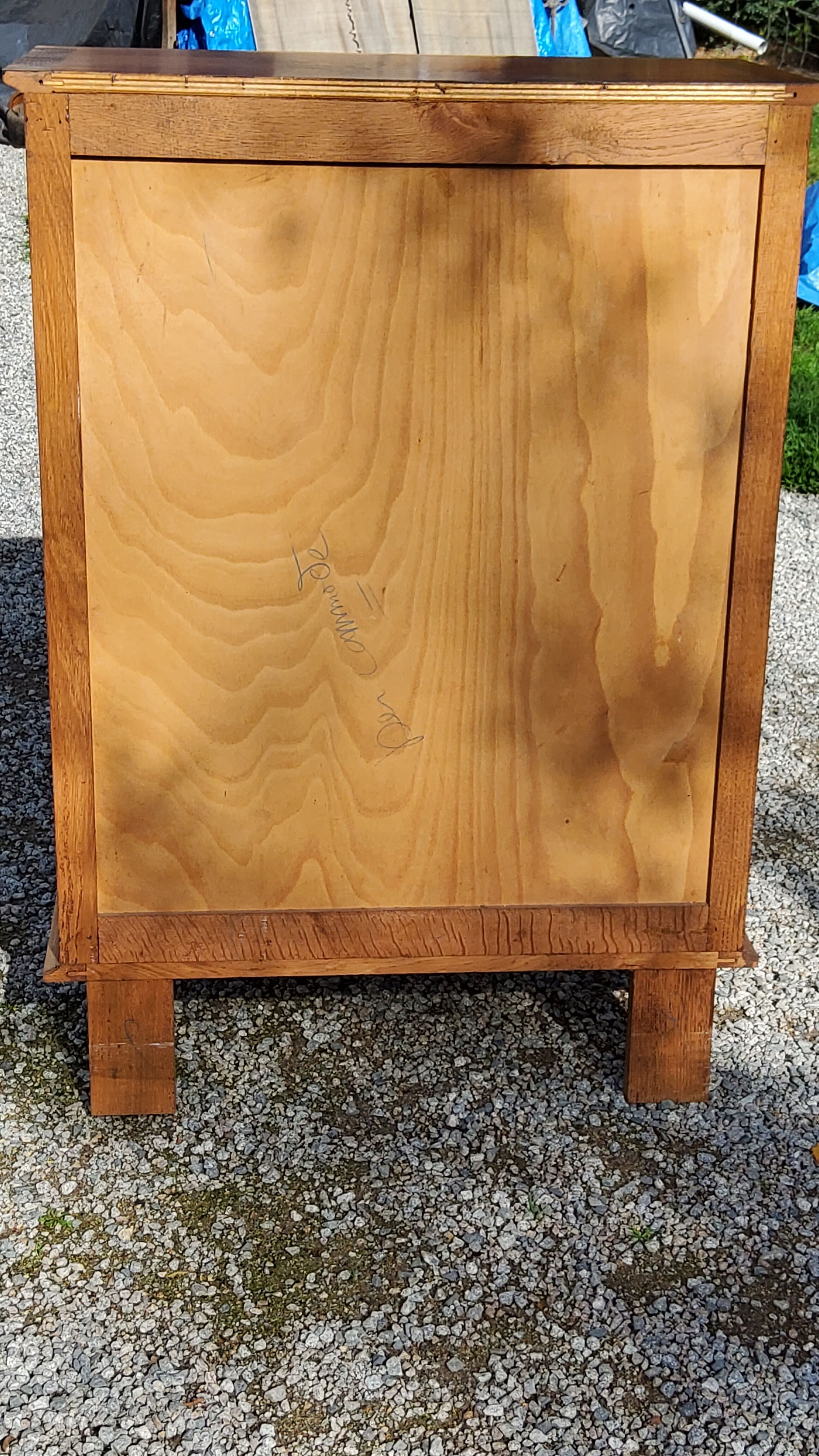 Oak chest of drawers 50s oak feet compass 5 drawers