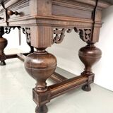 Neo-Renaissance desk in solid oak, circa 1900